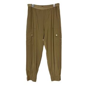 Chicos Size 2 Utility Cargo Jogger Pants Womens Large Gorpocore Streetwear Chic